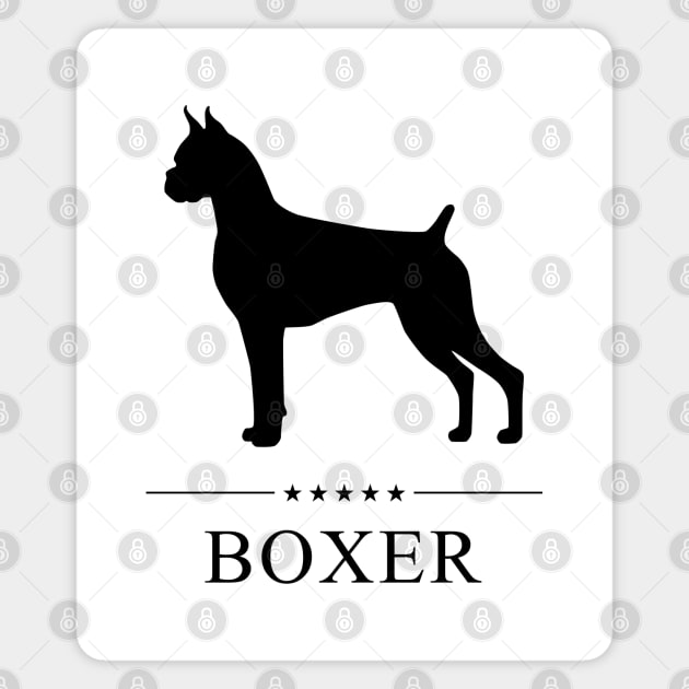 Boxer Black Silhouette Magnet by millersye